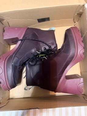 Sorel Brex Heel Lace Waterproof Chunky Heel Combat Boots Women’s Size 9